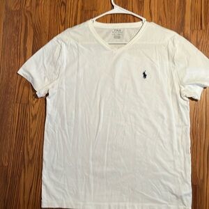 Polo White V neck tee